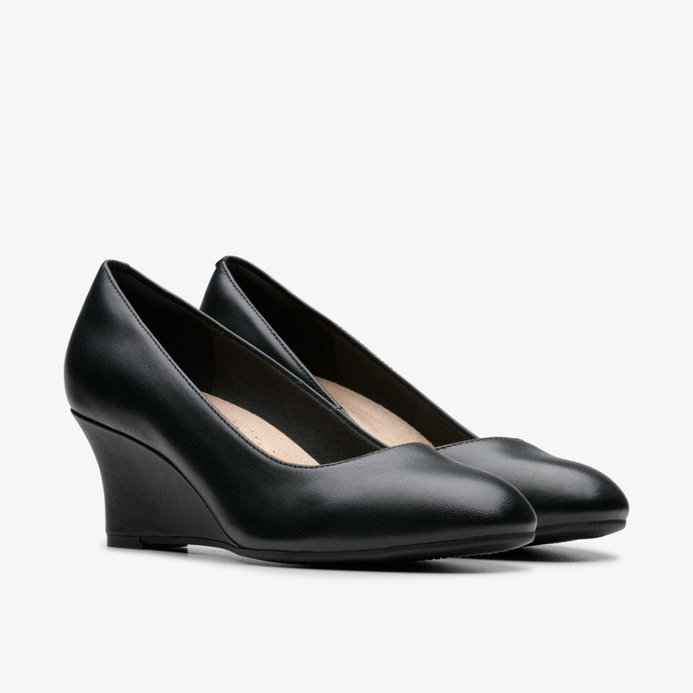 Olivette Pearl Black Leather