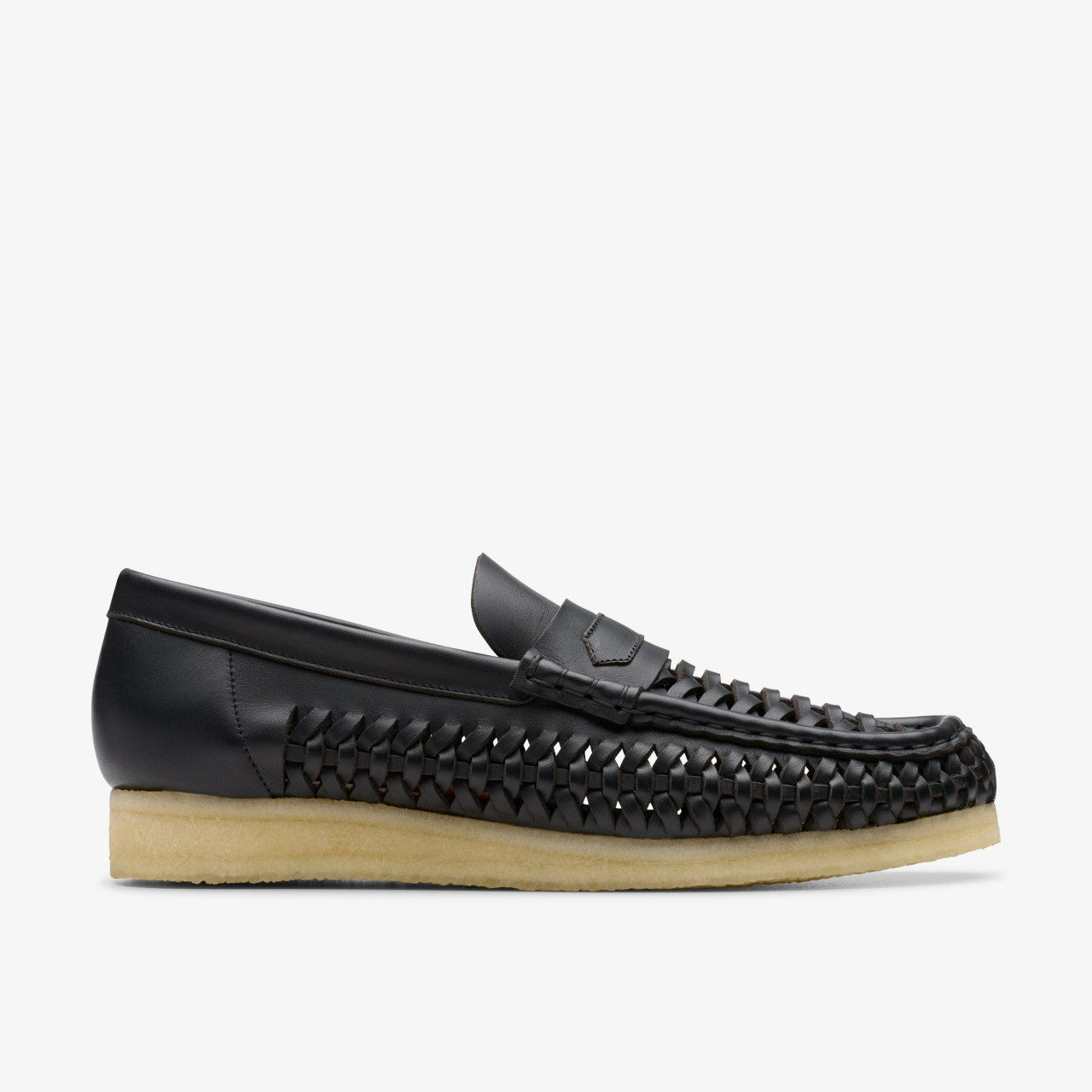 Wallabee Penny Weave Black Leather