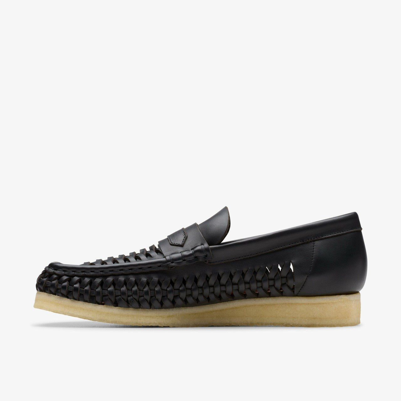 Wallabee Penny Weave Black Leather