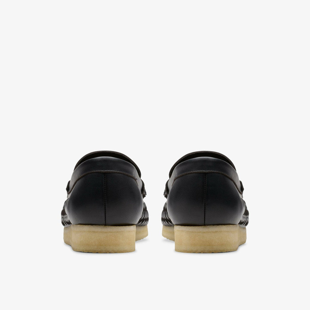 Wallabee Penny Weave Black Leather