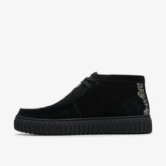 Torhill Woven Black Suede