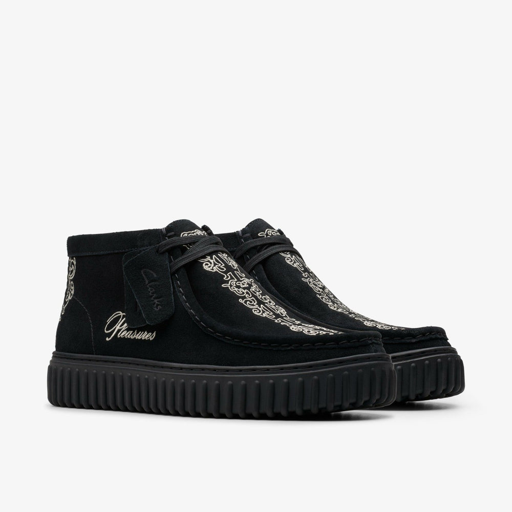 Torhill Woven Black Suede