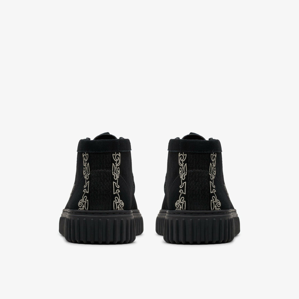 Torhill Woven Black Suede