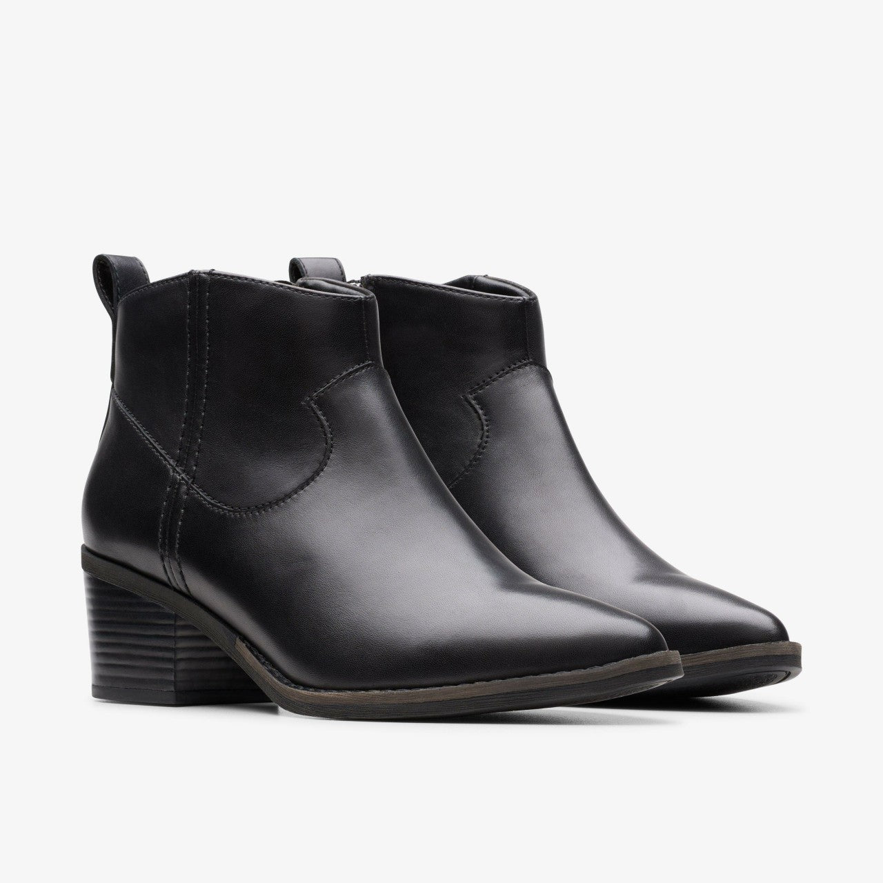 Morzine Sky Ankle Boot Black Leather