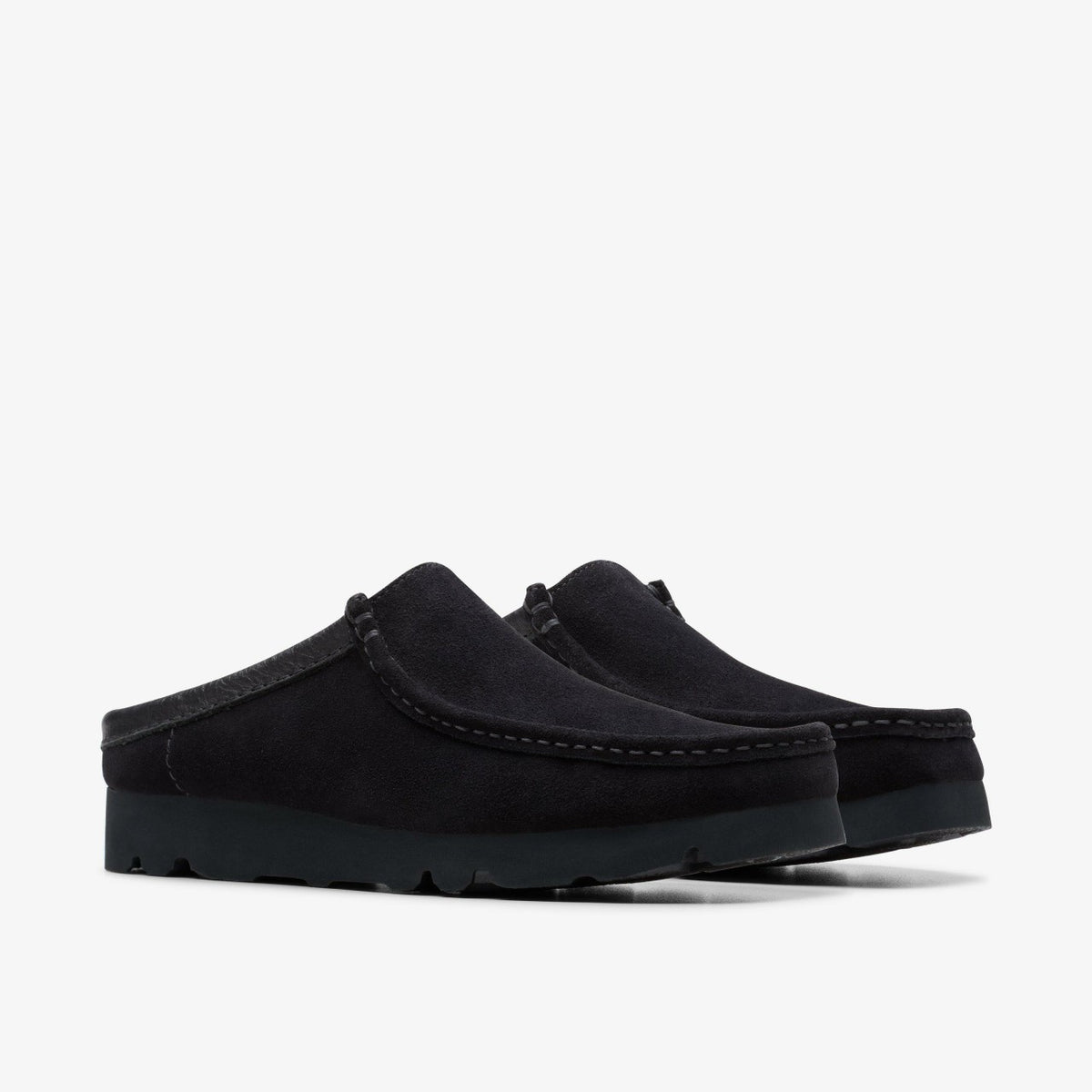Wallabee Slip Black Suede