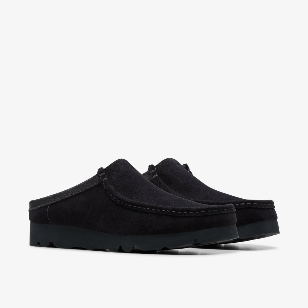 Wallabee Slip Black Suede