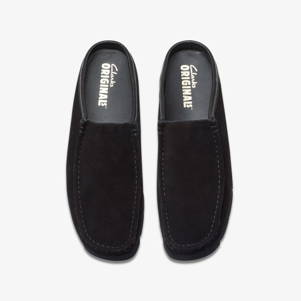 Wallabee Slip Black Suede