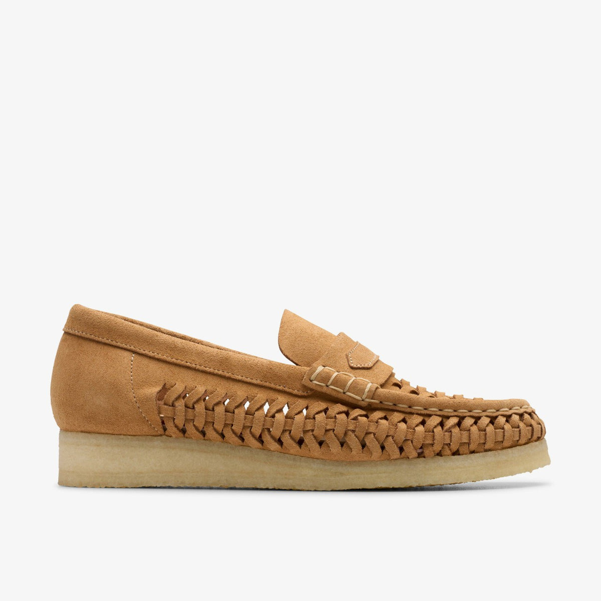 Wallabee Loafer Weave Tan Suede