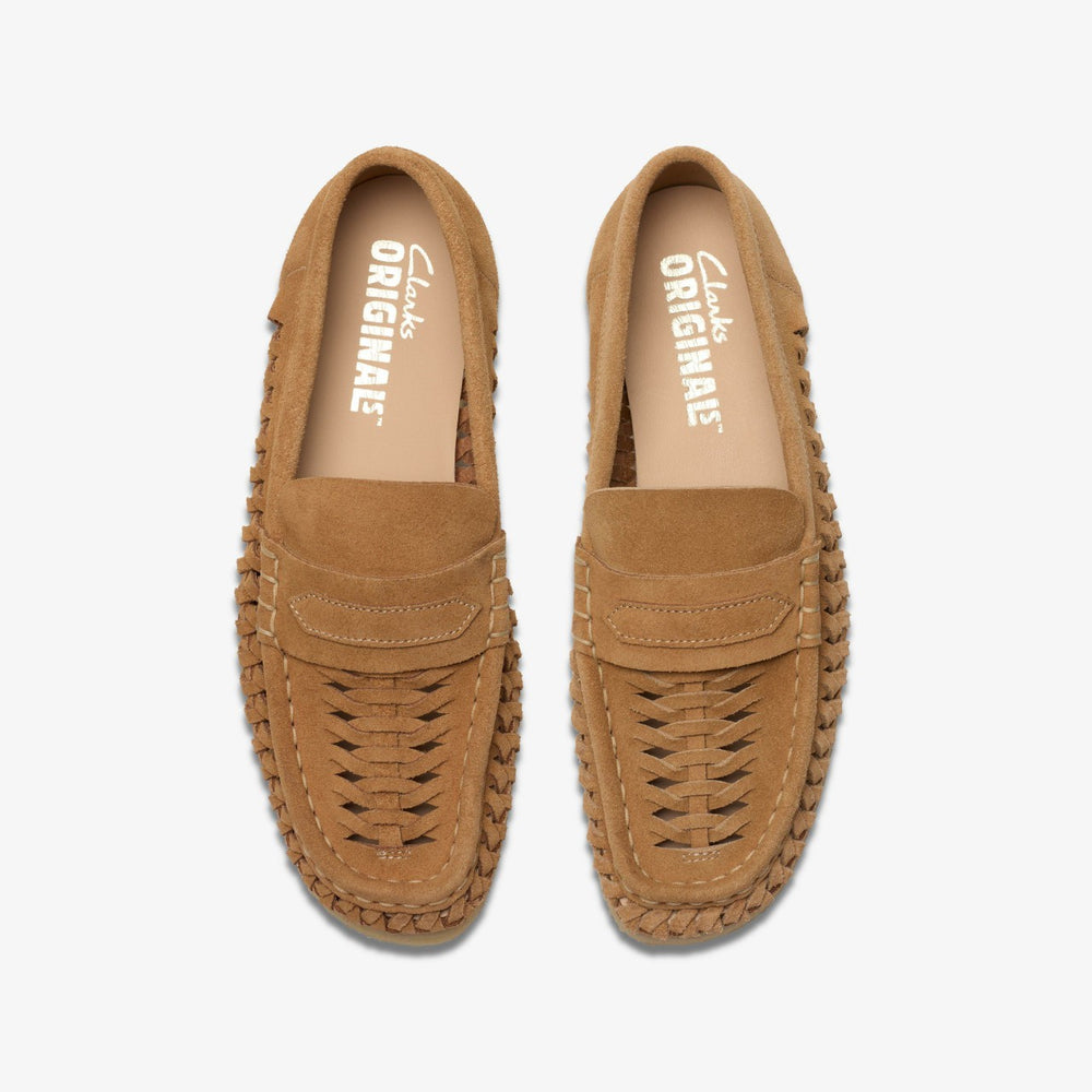 Wallabee Loafer Weave Tan Suede