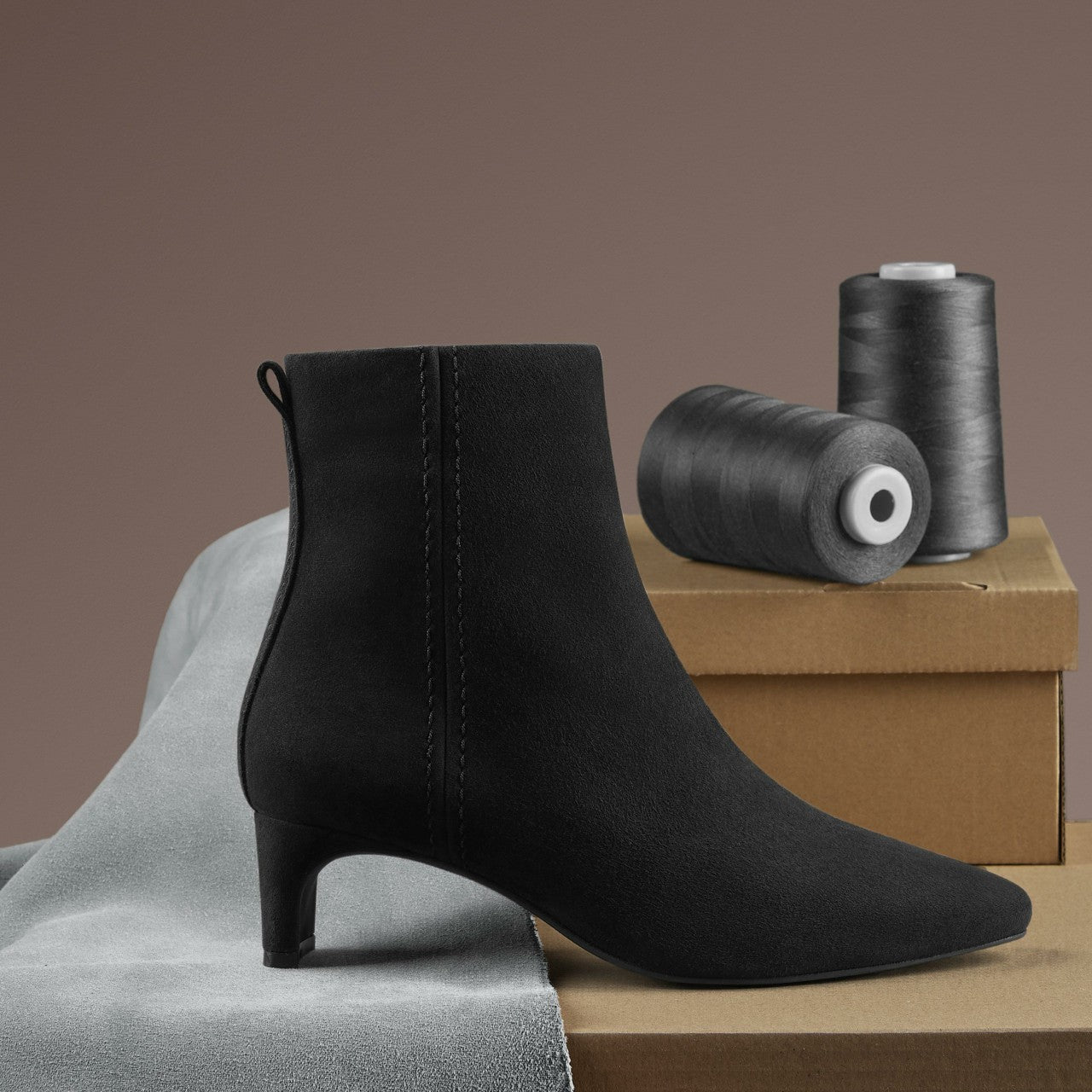 Edina Up Black Suede