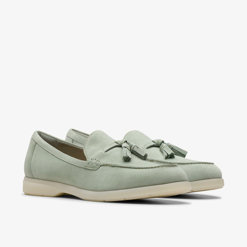Narini Edge Light Green Suede