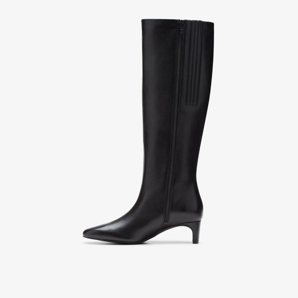 Edina Tall Black Leather
