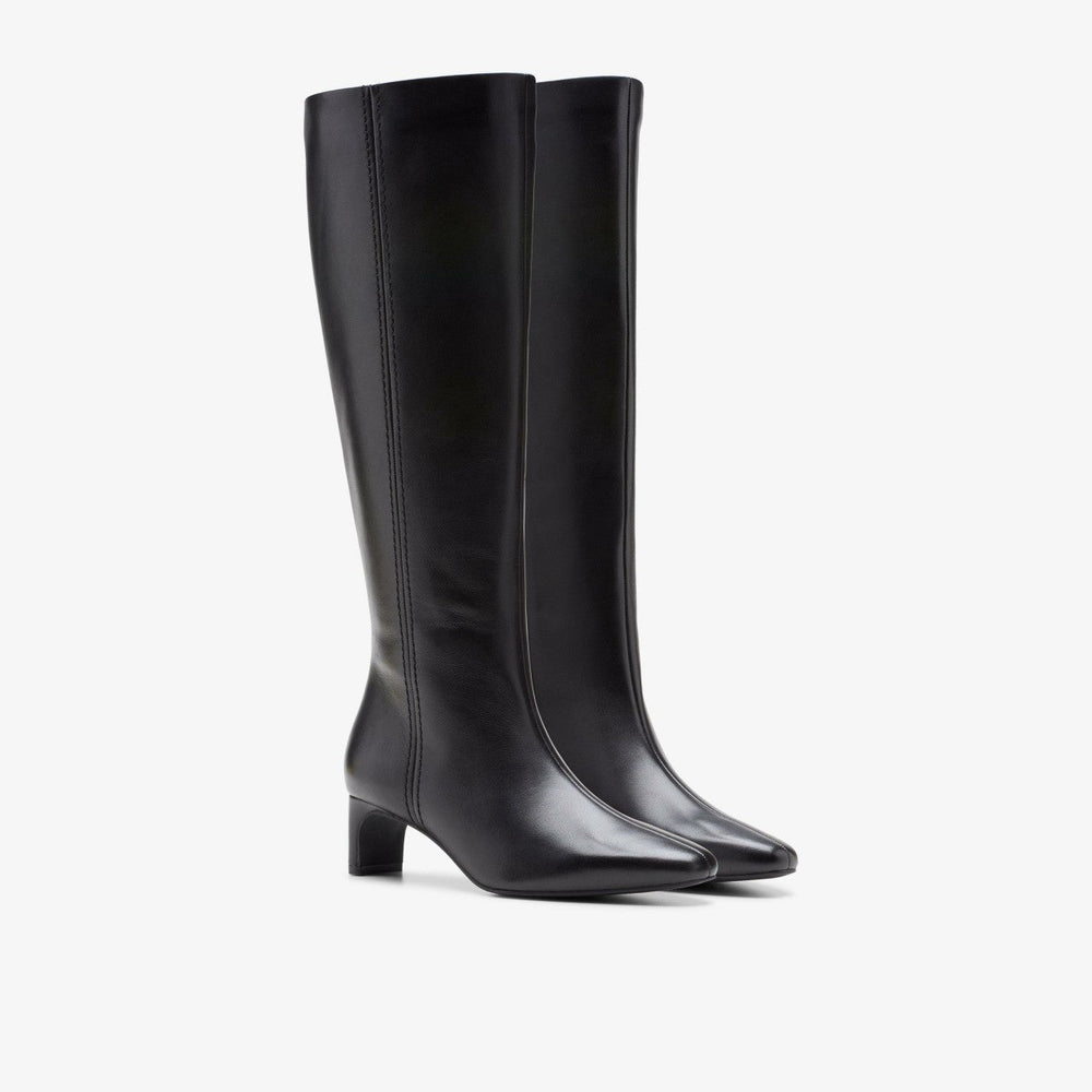 Edina Tall Black Leather
