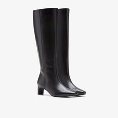 Edina Tall Black Leather