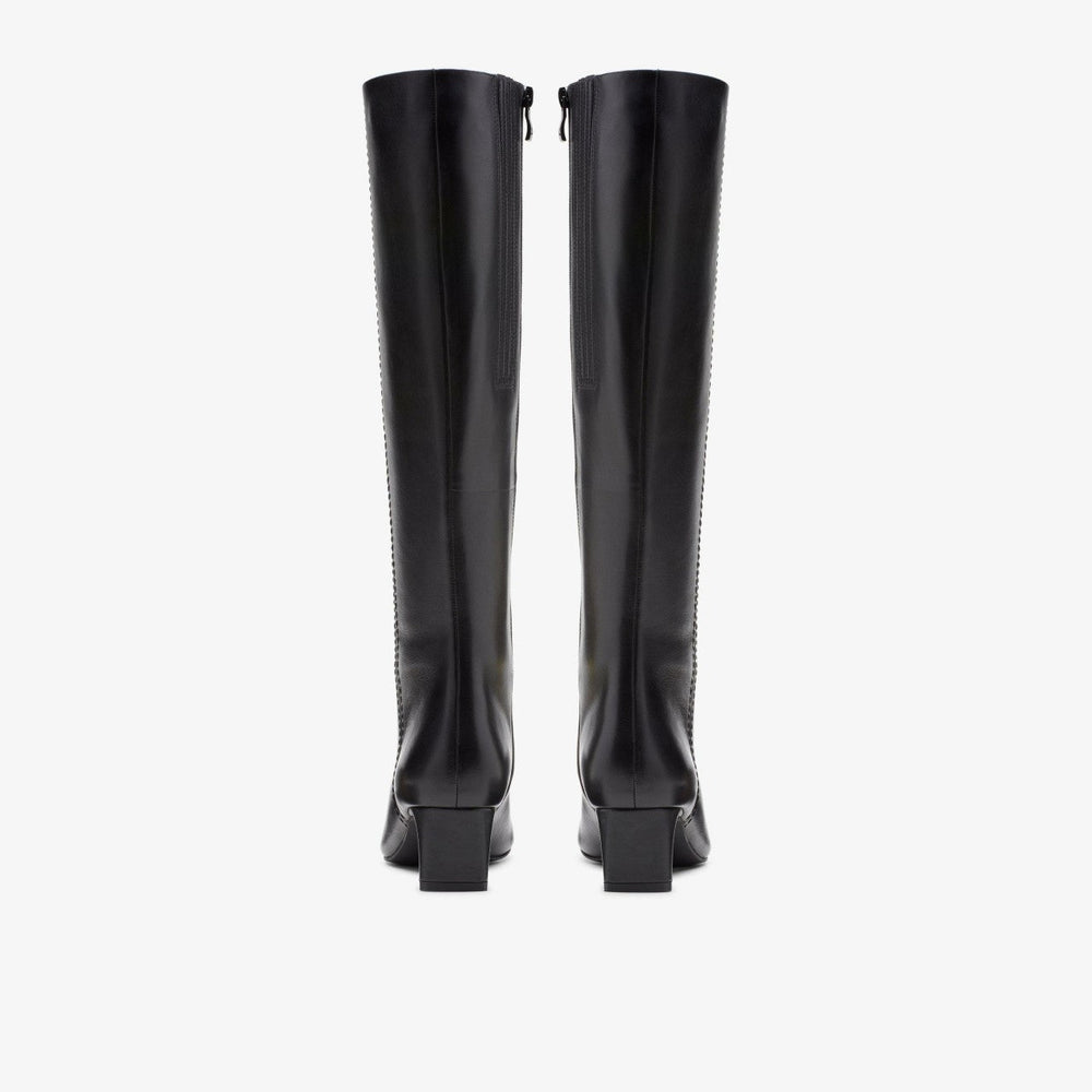 Edina Tall Black Leather