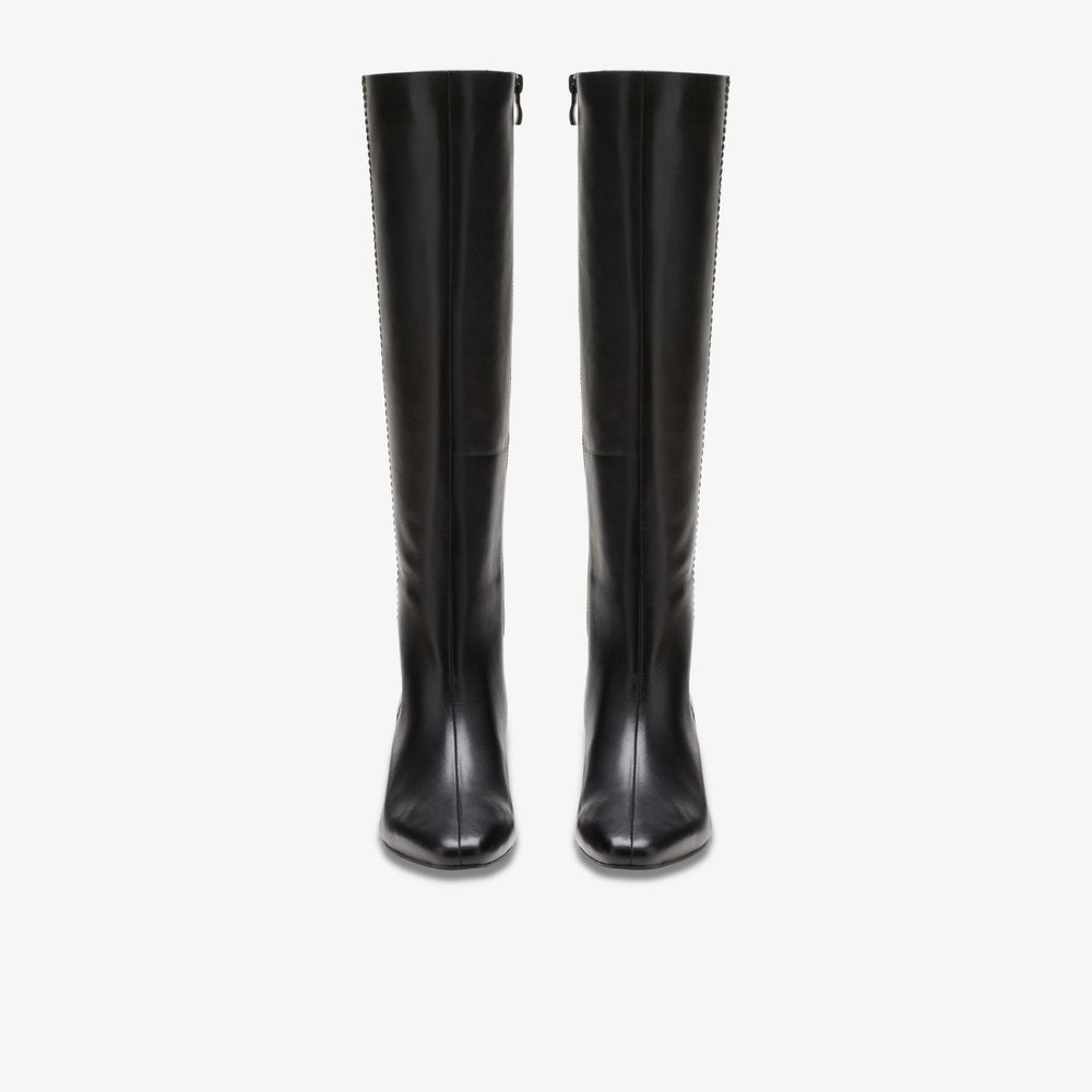 Edina Tall Black Leather