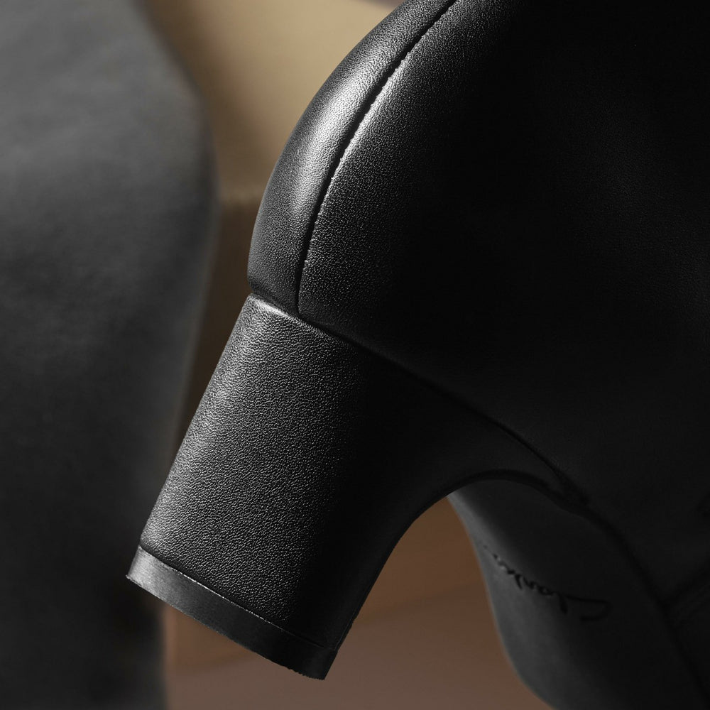 Edina Tall Black Leather