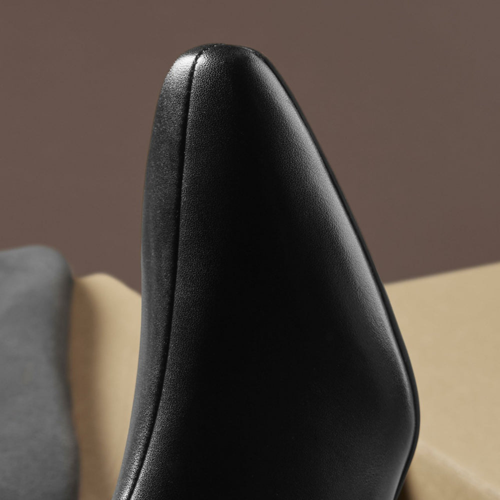 Edina Tall Black Leather