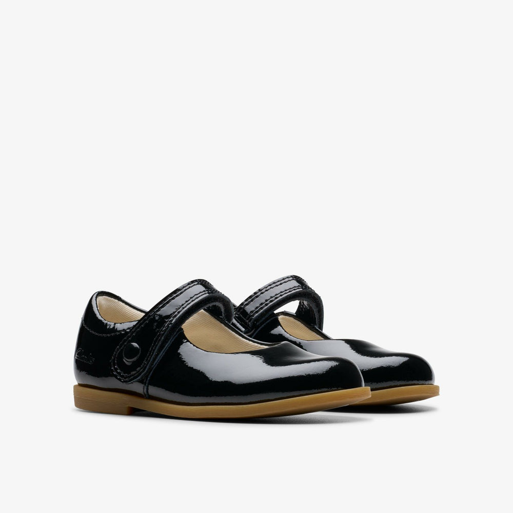 Drew Tap Toddler Black Patent