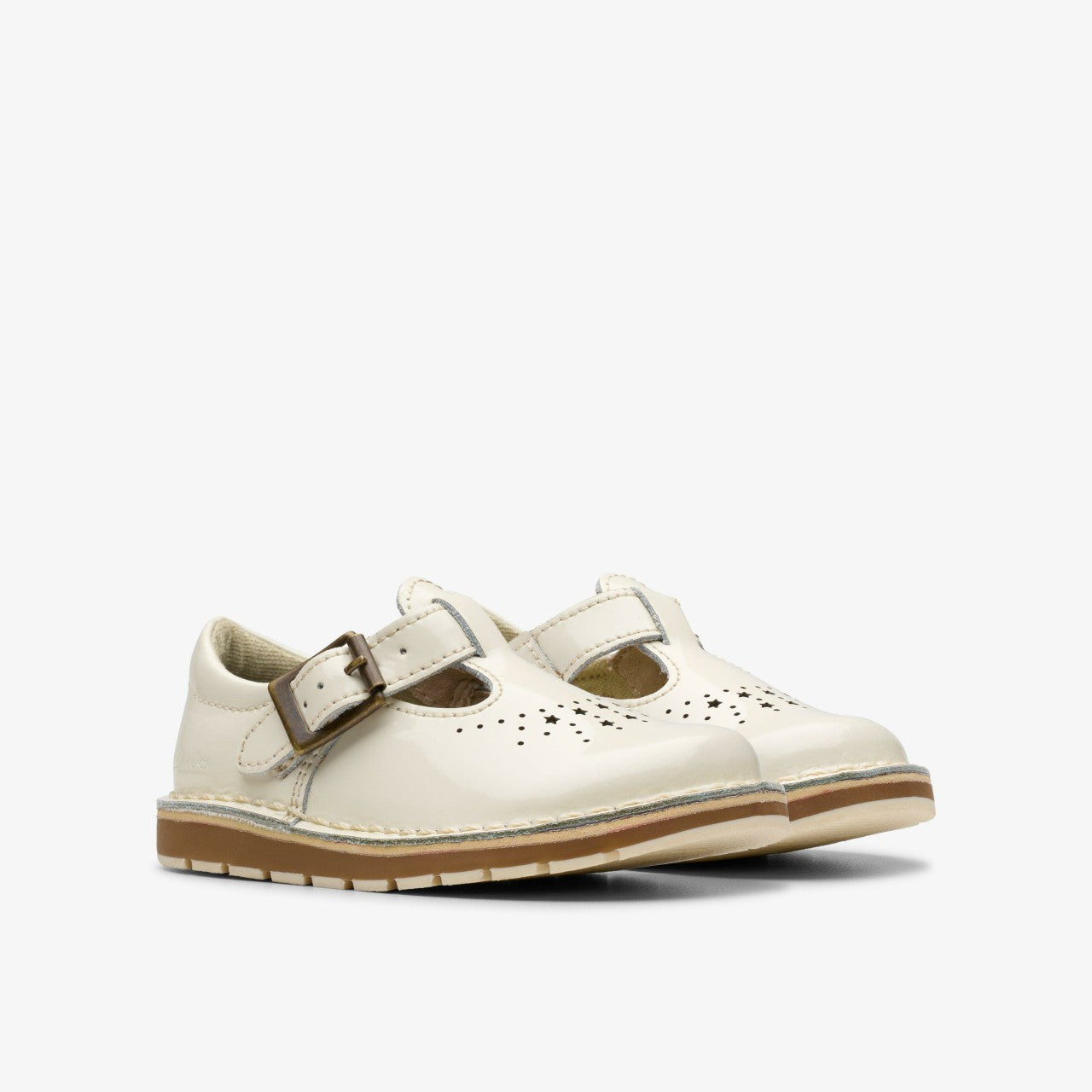 Joyful Skip Toddler White Patent