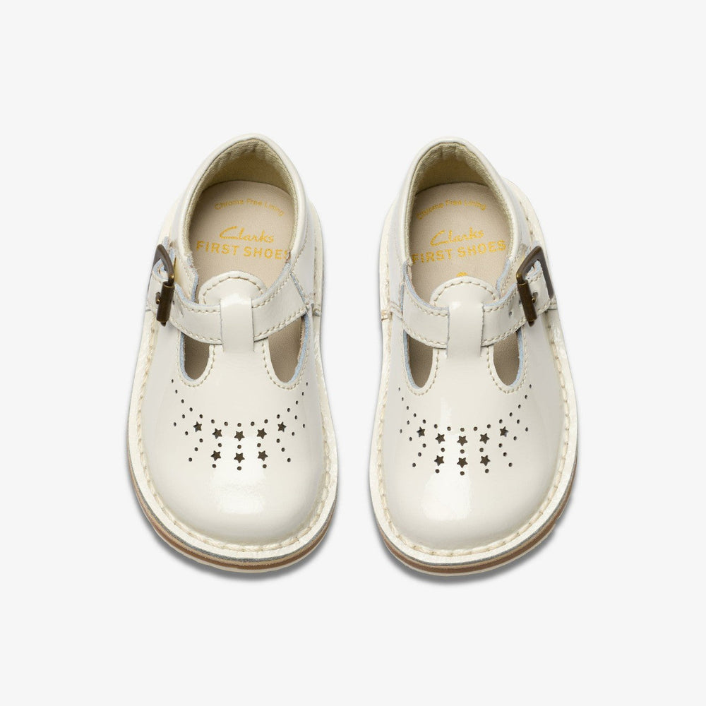 Joyful Skip Toddler White Patent