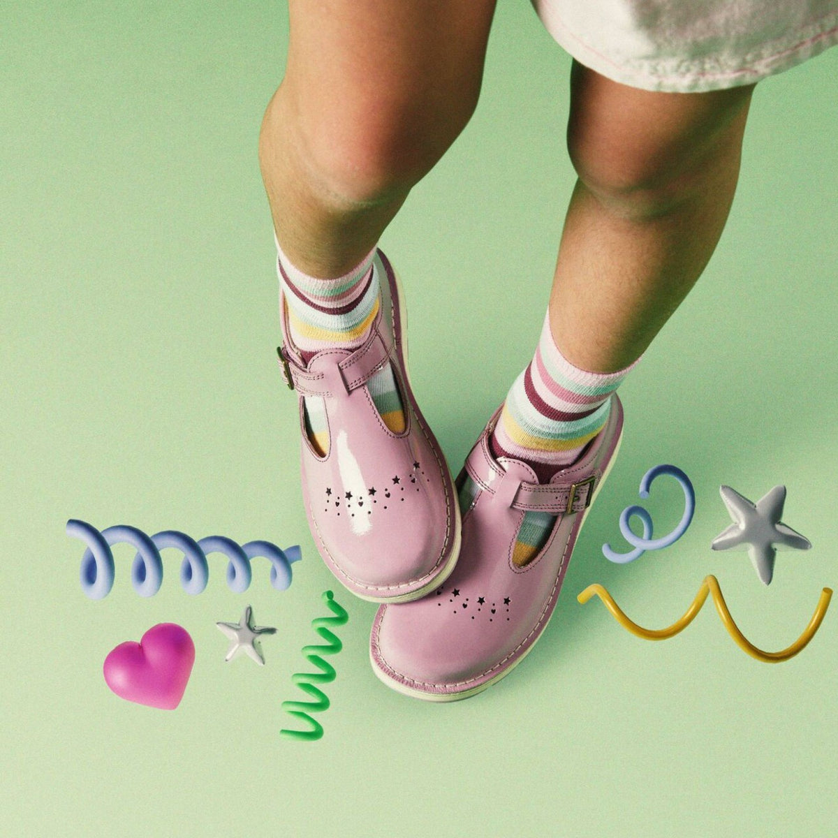 Joyful Skip Kid Pink Patent