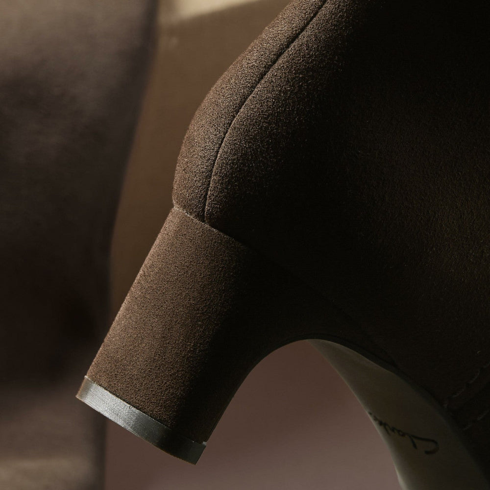 Edina Tall Dark Brown Suede