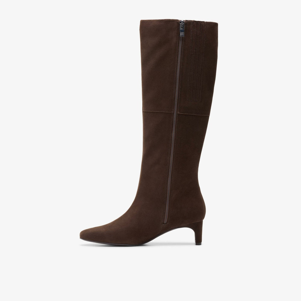 Edina Tall Dark Brown Suede