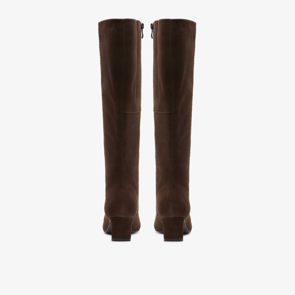 Edina Tall Dark Brown Suede