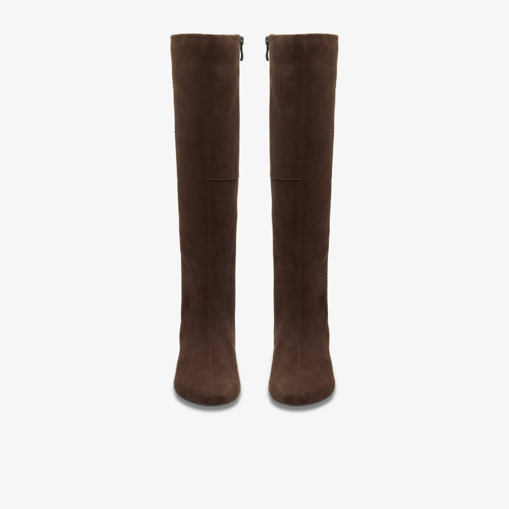 Edina Tall Dark Brown Suede