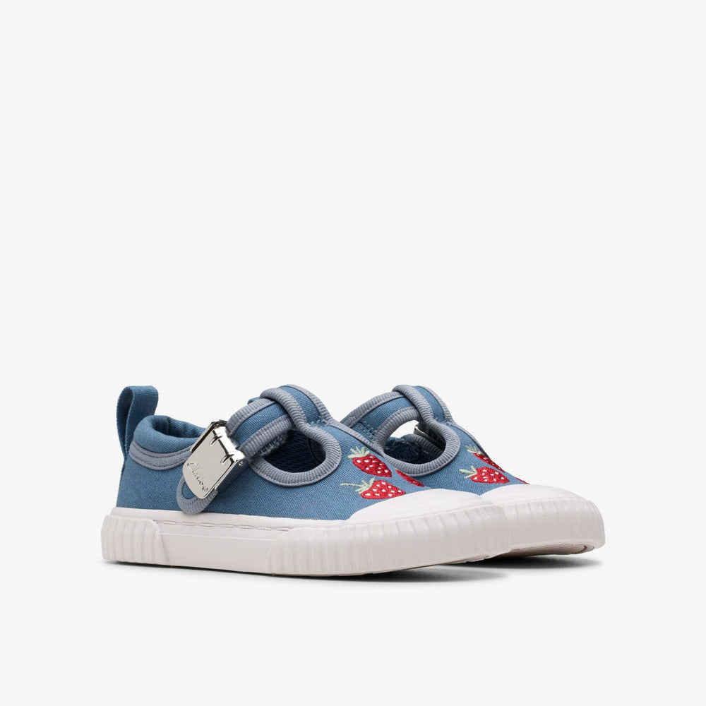 Foxing Berry Toddler Blue Canvas