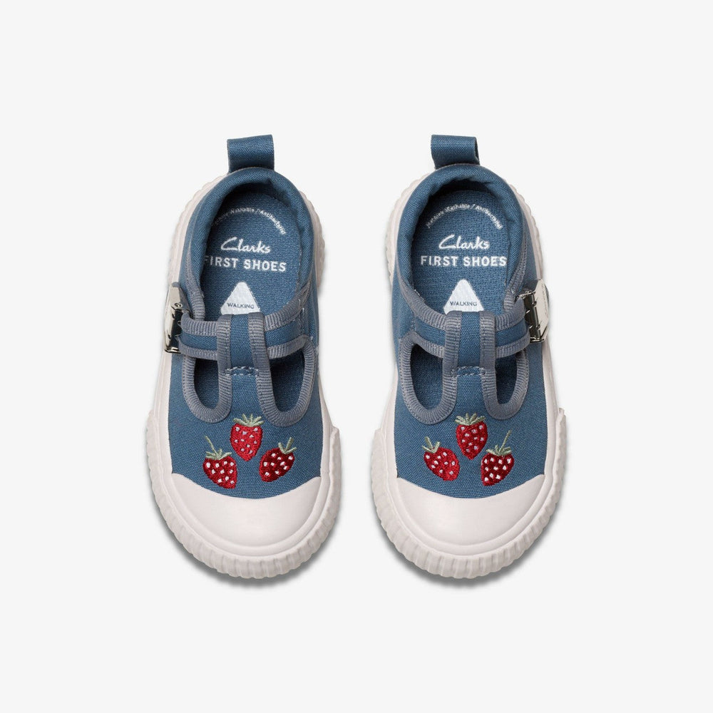Foxing Berry Toddler Blue Canvas
