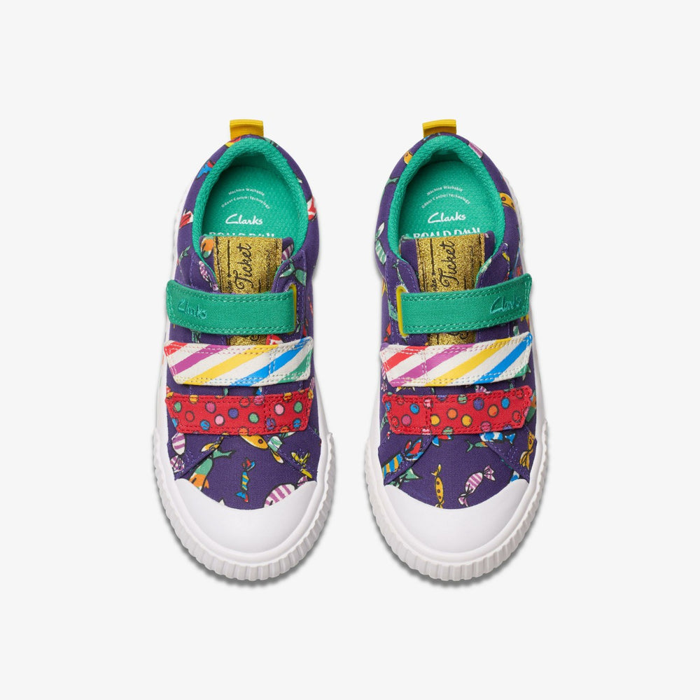 Roald Dahl Charlie & the Chocolate Factory Foxing Mix Kid Purple Canvas