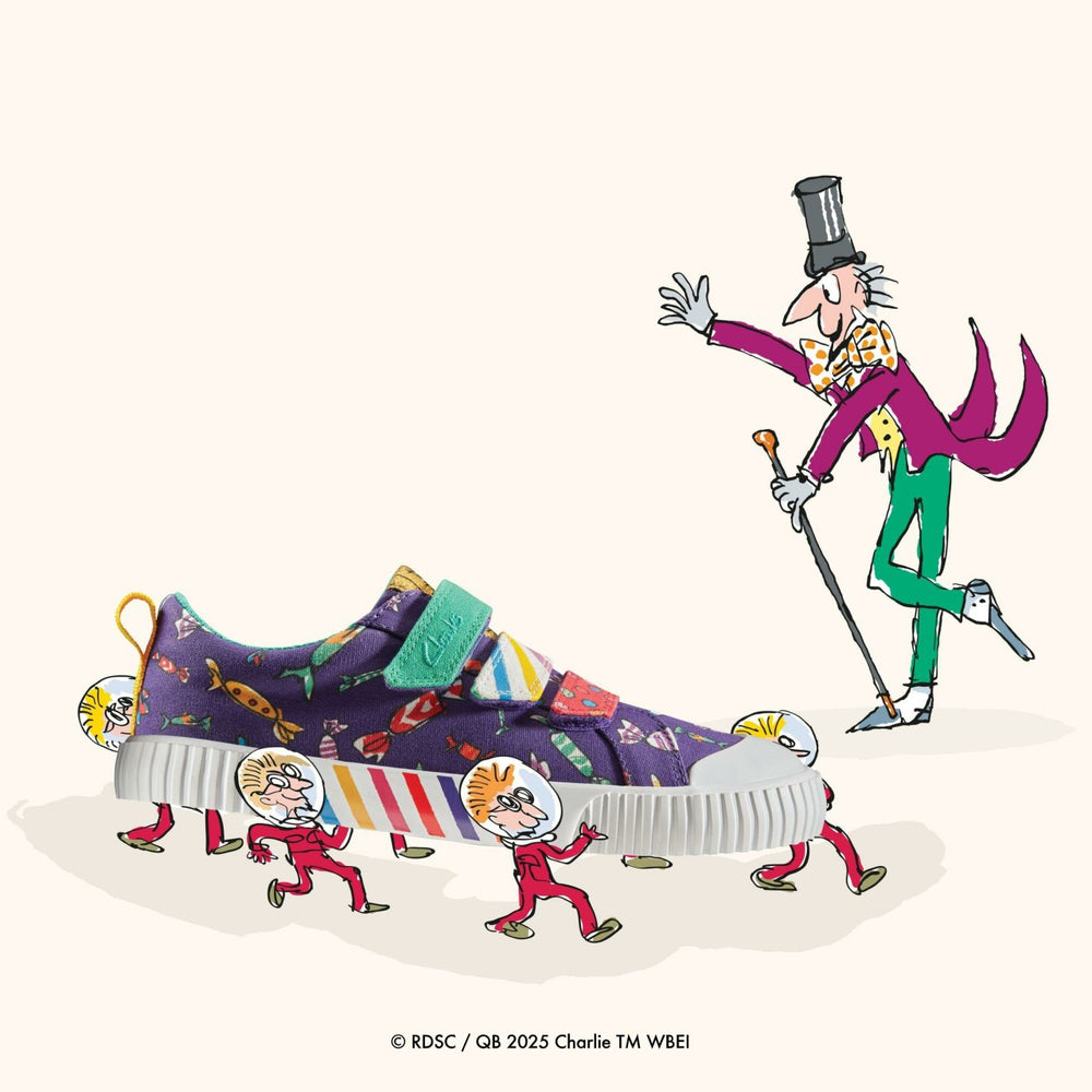 Roald Dahl Charlie & the Chocolate Factory Foxing Mix Kid Purple Canvas