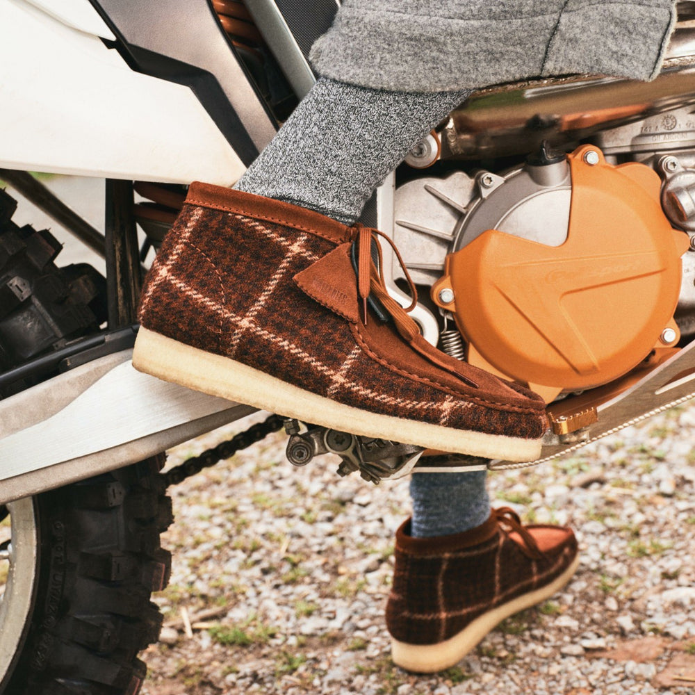 Wallabee Boot Rust Tweed Combination
