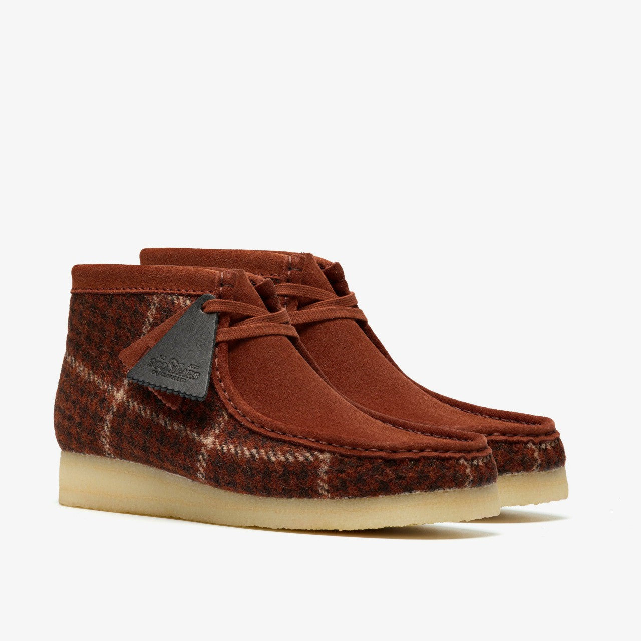 Wallabee Boot Rust Tweed Combination