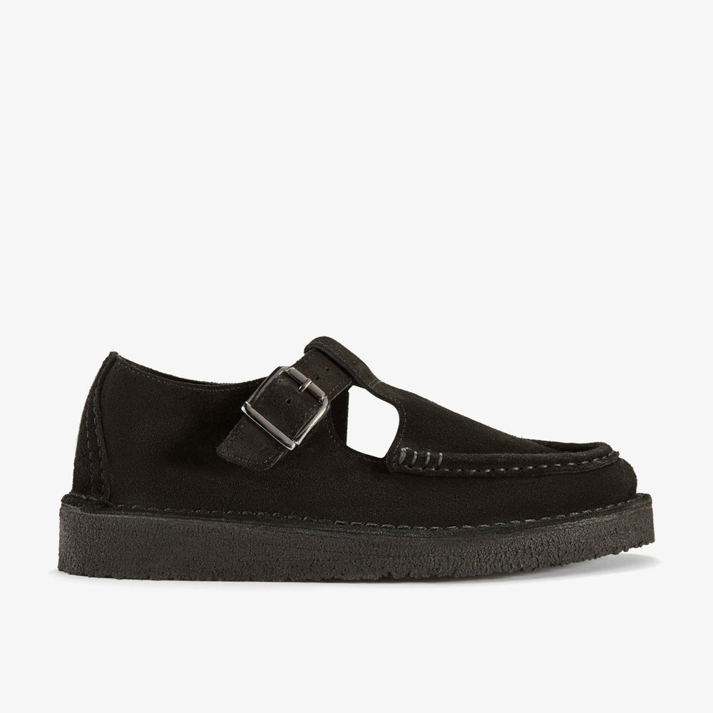 Nomad T Bar Black Suede