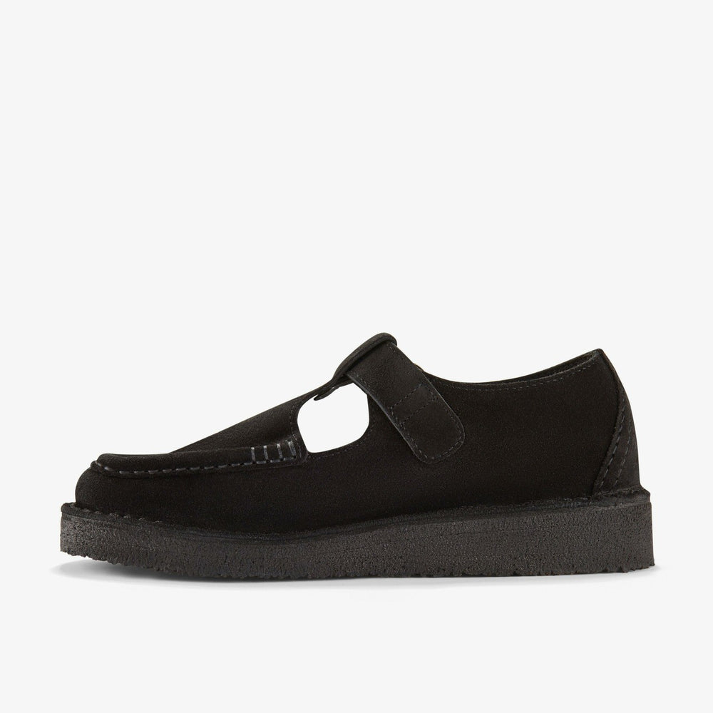 Nomad T Bar Black Suede