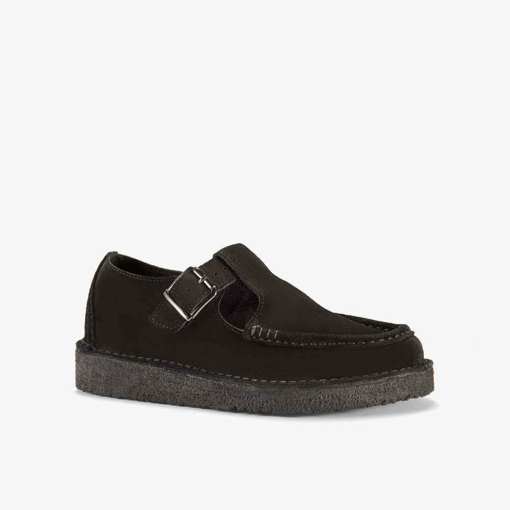 Nomad T Bar Black Suede
