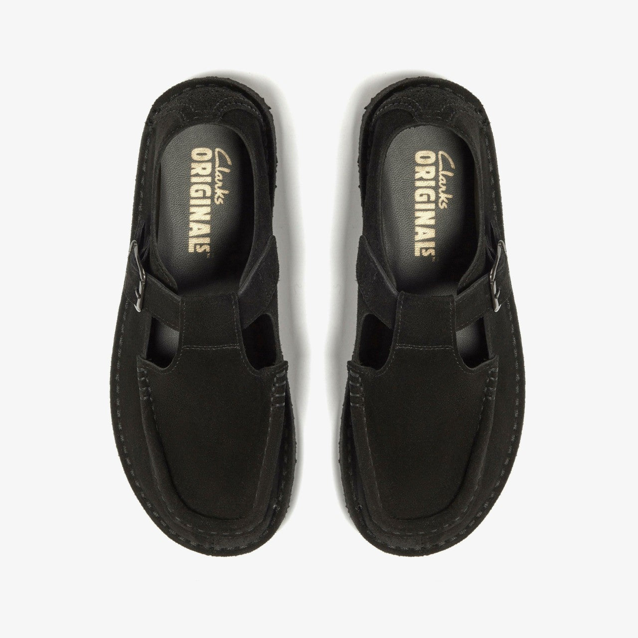 Nomad T Bar Black Suede