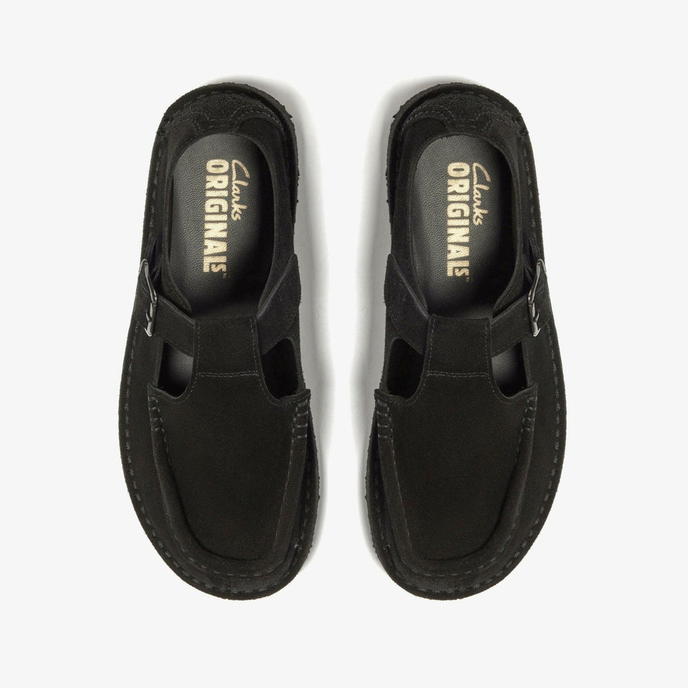 Nomad T Bar Black Suede