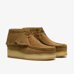 Wallabee Wedge Fringe Light Tan Suede