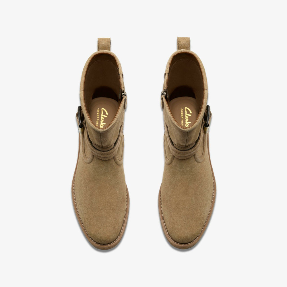 Nella Mid Dark Sand Suede