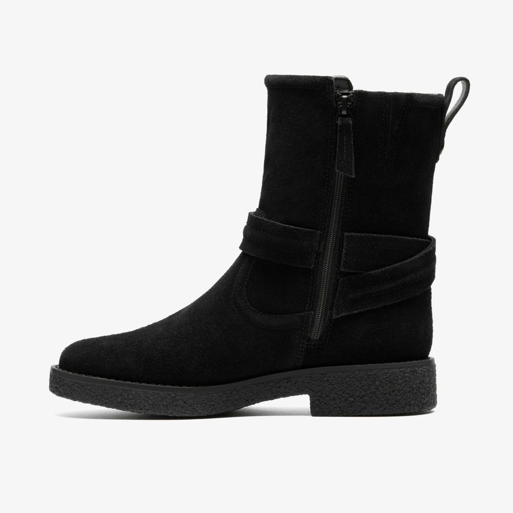 Nella Mid Black Suede
