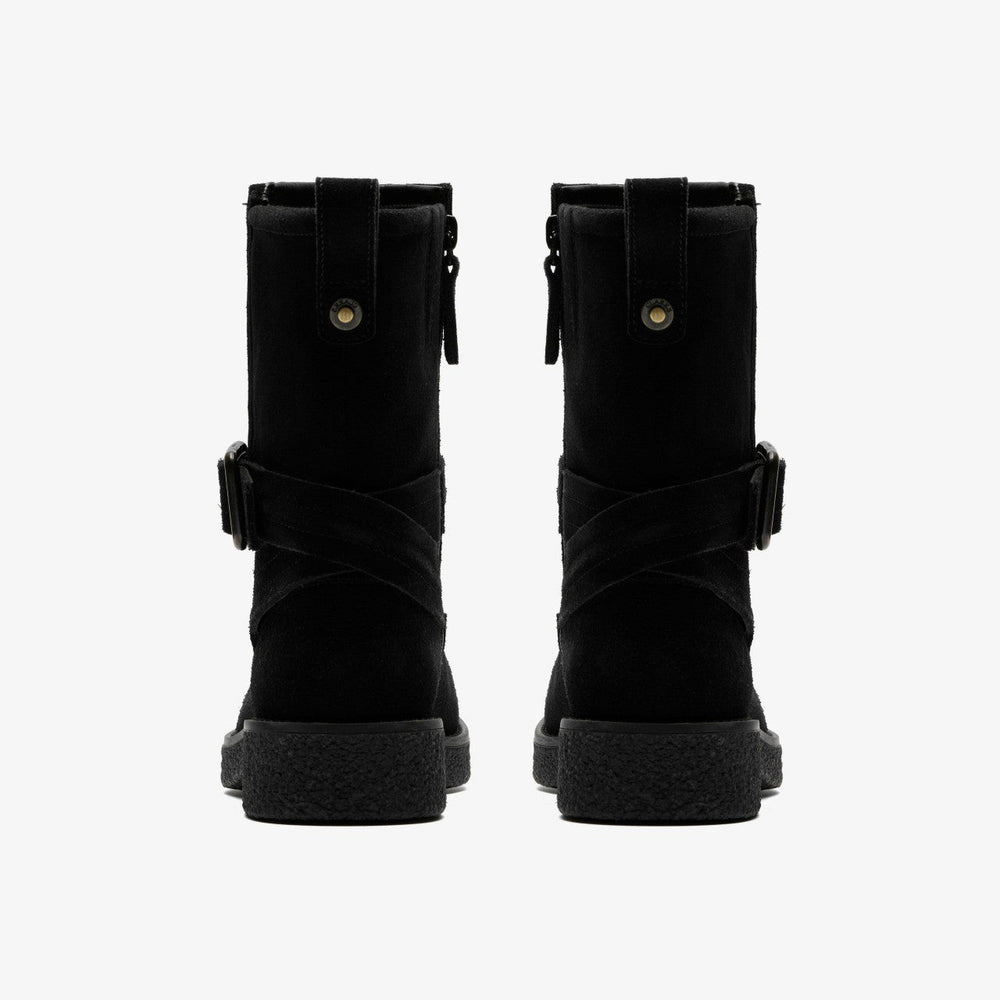 Nella Mid Black Suede