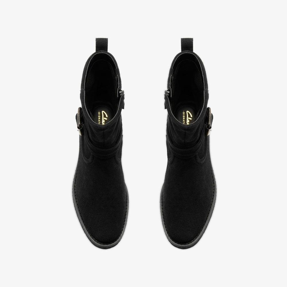 Nella Mid Black Suede