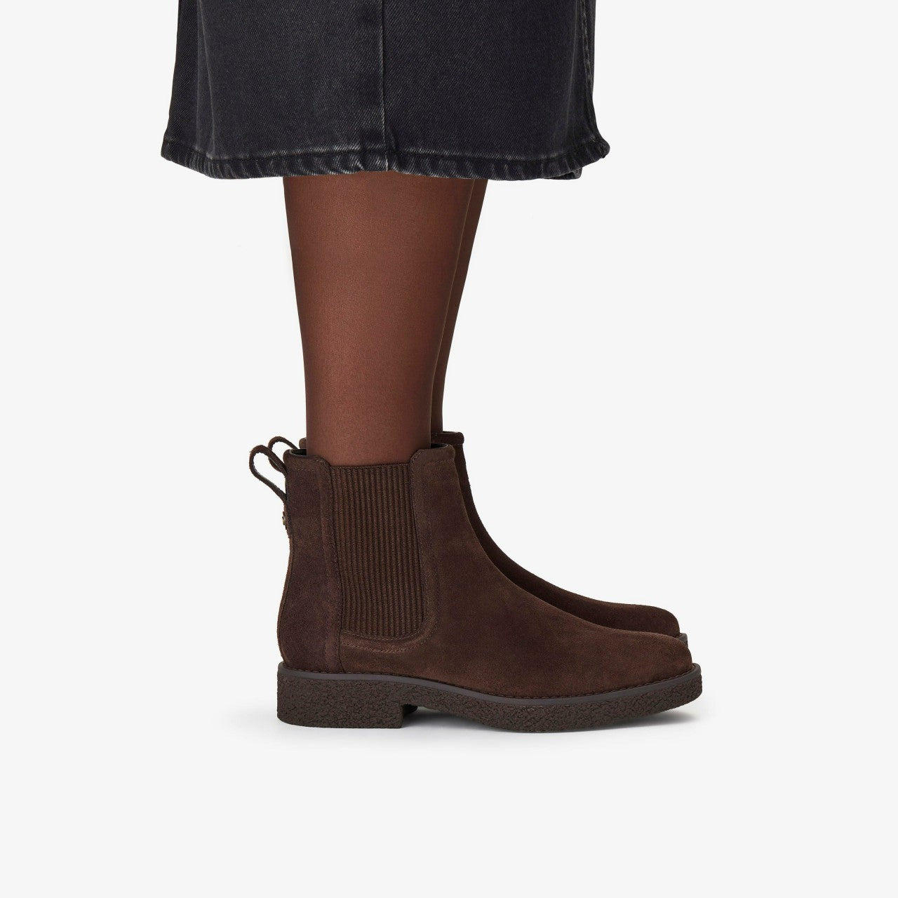 Nella Top Dark Brown Suede