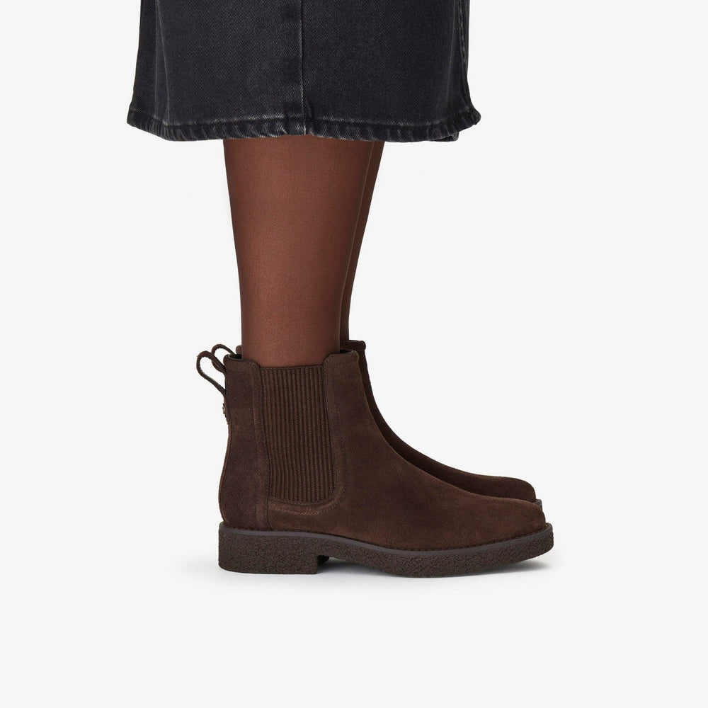 Nella Top Dark Brown Suede