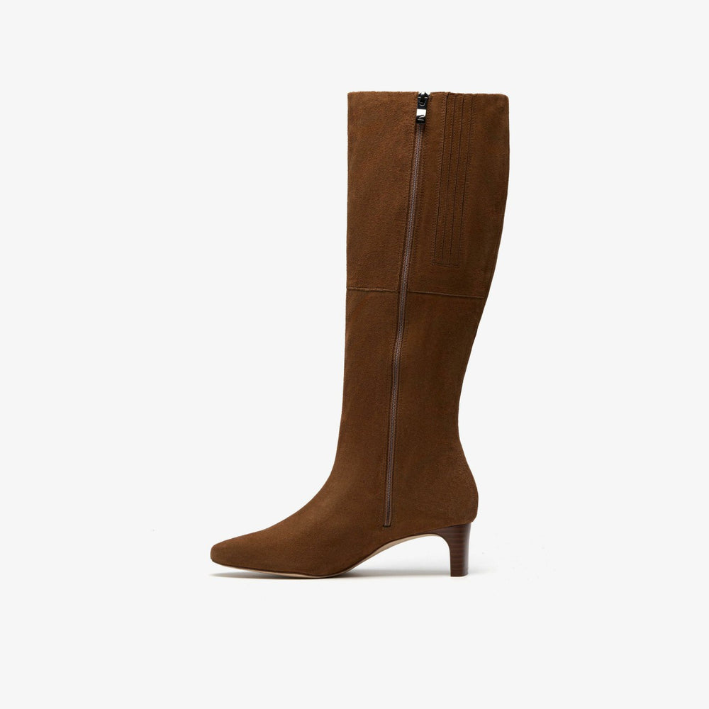 Edina Tall Walnut Suede