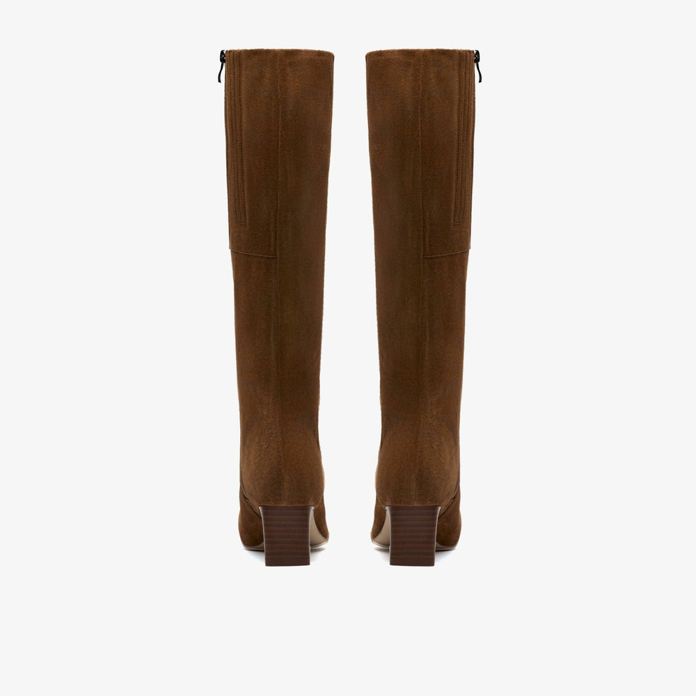 Edina Tall Walnut Suede